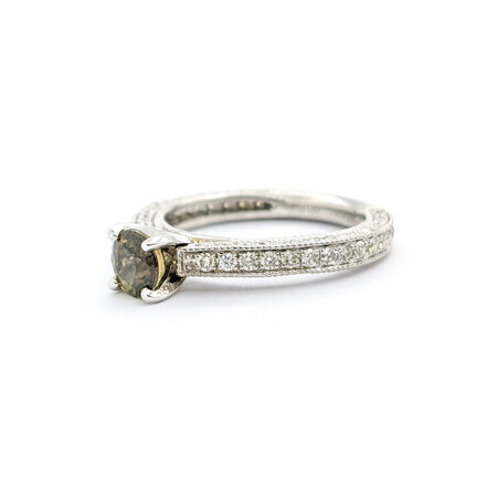 Ring Milgrain Profile 1.04ctw Diamonds .91ct Alexandrite GIA: 5234253024 950pt Sz7 123060131