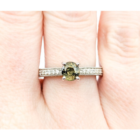 Ring Milgrain Profile 1.04ctw Diamonds .91ct Alexandrite GIA: 5234253024 950pt Sz7 123060131