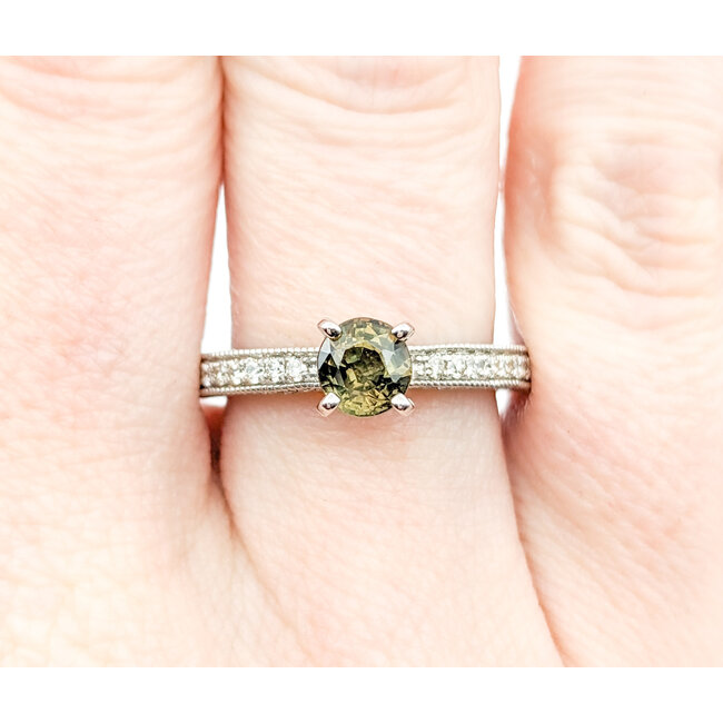 Ring Milgrain Profile 1.04ctw Diamonds .91ct Alexandrite GIA: 5234253024 950pt Sz7 123060131