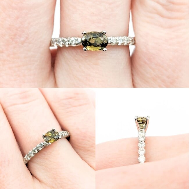 Ring .59ctw Round Diamonds .62ct Alexandrite GIA: 2239260855 950pt sz7.75 124040181