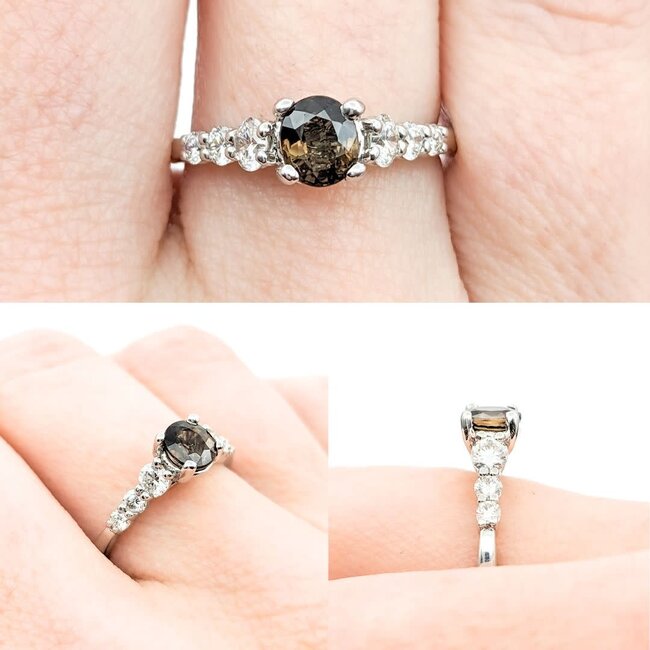 Ring .50ctw Round Diamonds .65ct Alexandrite GIA: 2235260875 14kw sz6.5 124030154