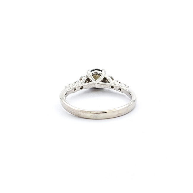 Ring .50ctw Round Diamonds .65ct Alexandrite GIA: 2235260875 14kw sz6.5 124030154