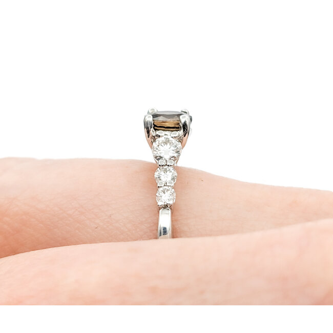 Ring .50ctw Round Diamonds .65ct Alexandrite GIA: 2235260875 14kw sz6.5 124030154