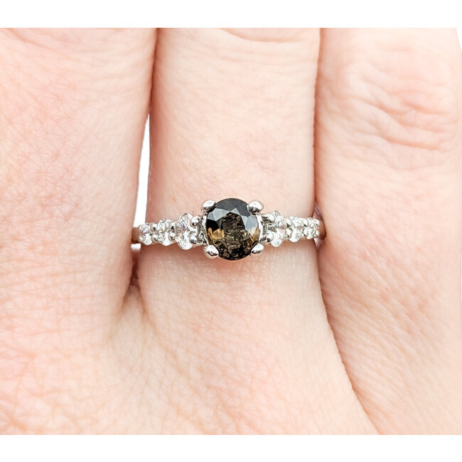 Ring .50ctw Round Diamonds .65ct Alexandrite GIA: 2235260875 14kw sz6.5 124030154