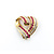 Pendant/Slide Heart .50ctw Round/Baguette Diamonds 1.25ctw Rubies 28x26mm 14ky " 224061251