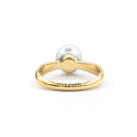 Ring Solitaire 10mm South Sea Pearl 14ky sz8 224060154