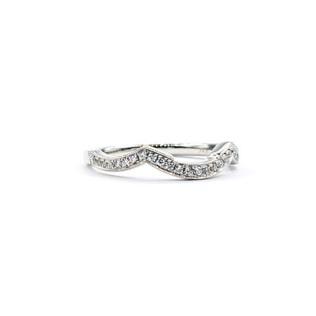 Ring Bridal Contour Milgrain .17ctw Round Diamonds 14kw sz7 2.4mm 124060471