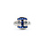 Ring .30ctw Round Diamonds .40ctw Sapphires 14kw sz5.5 224060158