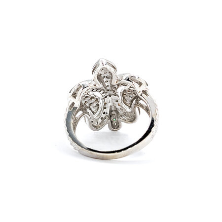 Ring Fleur Di Lis .50ctw Round Diamonds 14kw sz8 224060005