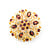 Pendant/Brooch Star .30ctw Round Diamonds 4.0ctw Garnets 33mm 14ky " 224061254