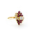 Ring Cocktail Waterfall .58ctw Round Diamonds .57ctw Rubies 18ky 224060162