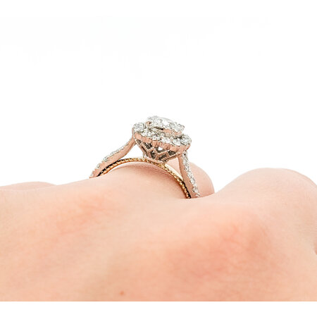 Ring Double Halo .50ctw Round Diamonds 14kw sz7 124060301