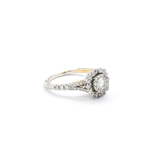 Ring Double Halo .50ctw Round Diamonds 14kw sz7 124060301