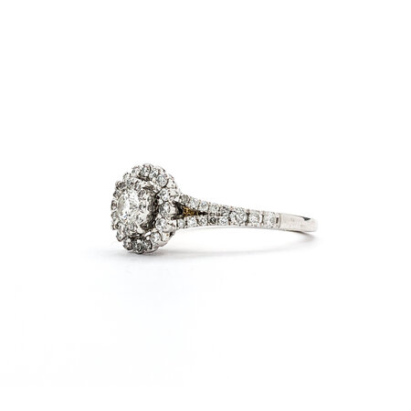 Ring Double Halo .50ctw Round Diamonds 14kw sz7 124060301