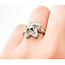 Ring Vintage Mid-Century Eastern Star .25ctw Round Diamonds Multi-Tappered Gemstones 14kw sz5.5 124060764