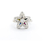 Ring Vintage Mid-Century Eastern Star .25ctw Round Diamonds Multi-Tappered Gemstones 14kw sz5.5 124060764