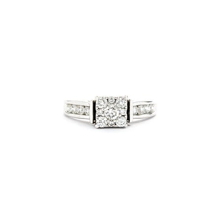 Ring Engagement Cocktail Center .60ctw Round Diamonds 14kw sz8 224060304