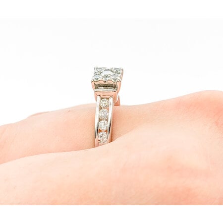 Ring Engagement Cocktail Center .60ctw Round Diamonds 14kw sz8 224060304