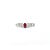 Ring .22ctw Round Diamonds .33ct Ruby 14kw sz7 4mm 124060167