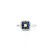 Ring .16ctw Round Diamonds .20ctw Blue Sapphire 14kw sz7 10x9.5mm 124060166