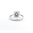 Ring .16ctw Round Diamonds .20ctw Blue Sapphire 14kw sz7 10x9.5mm 124060166
