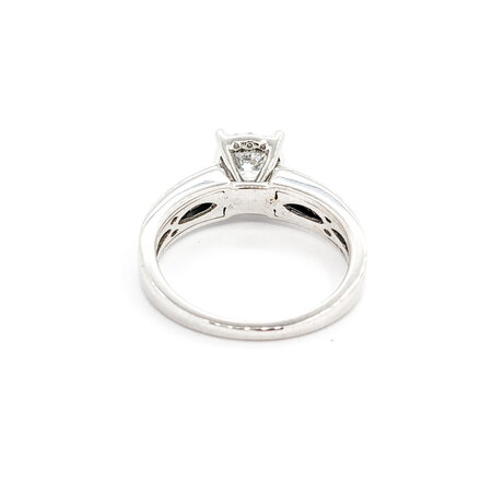 Ring Engagement Halo W/Claw Prongs .46ct Round Diamond .58ctw Diamonds 14kw sz7 224060305