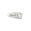 Ring Engagement Halo W/Claw Prongs .46ct Round Diamond .58ctw Diamonds 14kw sz7 224060305