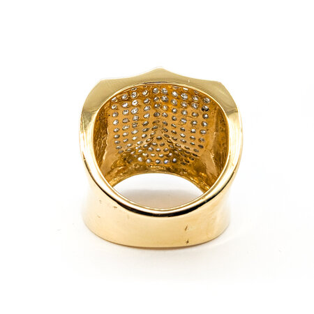 Ring Concave Pave .50ctw Single Cut Diamonds 14ky sz7 224060006