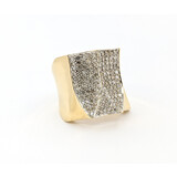  Ring Concave Pave .50ctw Single Cut Diamonds 14ky sz7 224060006