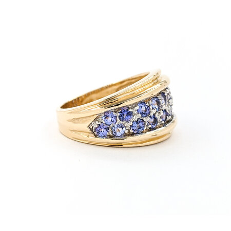 Ring Pave .80ctw Round Tanzanite 14ky sz7 224060160