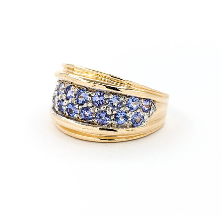 Ring Pave .80ctw Round Tanzanite 14ky sz7 224060160