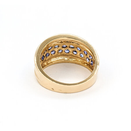 Ring Pave .80ctw Round Tanzanite 14ky sz7 224060160