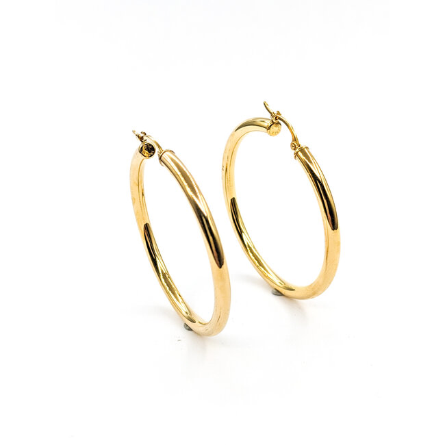 Earrings Hoops Lever Catch 14ky 224064301