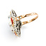 Ring Vintage Onyx Shield Ring 1.20ctw European Cut Diamonds .75ctw Coral Platinum & 18ky sz8 124060752