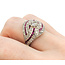 Ring Vintage Mid-Century 1.67ctw Euro Cut & Single Cut Diamonds .75ctw Ruby 950pt sz7.5 124060757