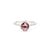 Ring Halo .30ctw Round Diamonds 1.03ct Pink Tourmaline 14kw sz6 7.9x7.9mm 124060211