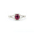 Ring .25ctw Round Diamonds .66ct Ruby Sz6 18kw 7.4mm 124060183