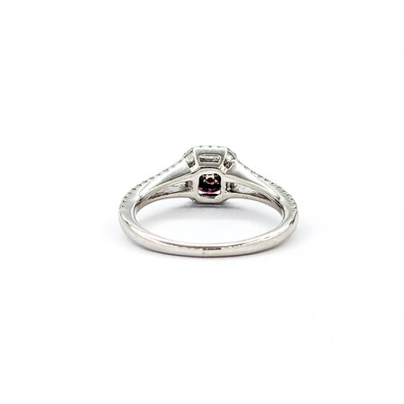 Ring .25ctw Round Diamonds .66ct Ruby Sz6 18kw 7.4mm 124060183