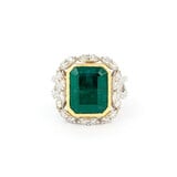  Ring 1.16ctw Round Diamonds 5.40ct Emerald 18kw sz6.5 224060179