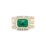  Ring 1.13ctw Round Diamonds 1.77ct Emerald 18ky sz7 224060165