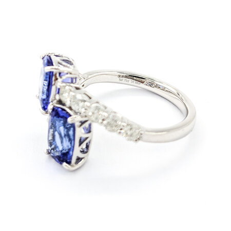 Ring Toi et Moi .66ctw Round Diamonds 2.75ctw Tanzanite Platinum sz7 224060172