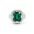 Ring .80ctw Round Diamonds 3.31ct Emerald Platinum sz7 224060184