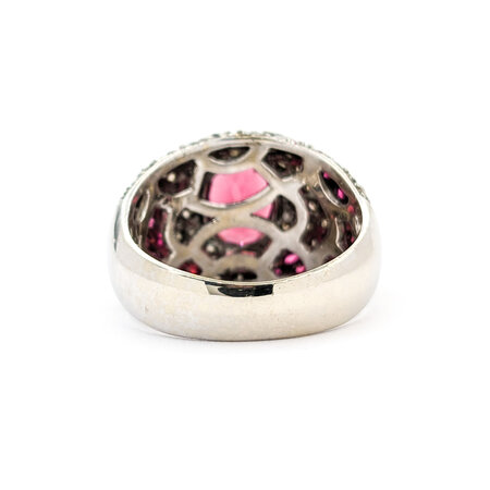 Ring Sonia B. 1.00ctw Round Diamonds 2.00ctw Pink Tourmaline .75ctw Pink Spinel 14kw sz6 13mm 124060168