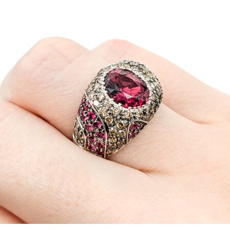 Ring Sonia B. 1.00ctw Round Diamonds 2.00ctw Pink Tourmaline .75ctw Pink Spinel 14kw sz6 13mm 124060168