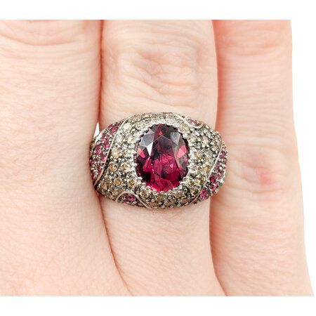 Ring Sonia B. 1.00ctw Round Diamonds 2.00ctw Pink Tourmaline .75ctw Pink Spinel 14kw sz6 13mm 124060168