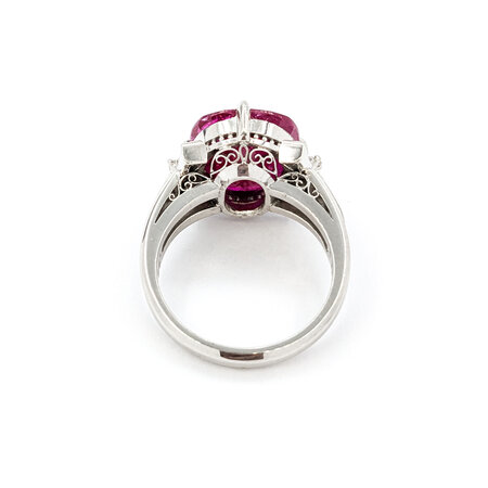 Ring .36ctw Round/Baguette Diamonds 8.94ct GIA Ruby Platinum sz7 224060168