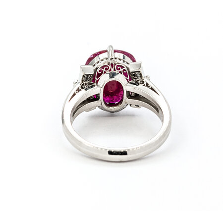 Ring .36ctw Round/Baguette Diamonds 8.94ct GIA Ruby Platinum sz7 224060168