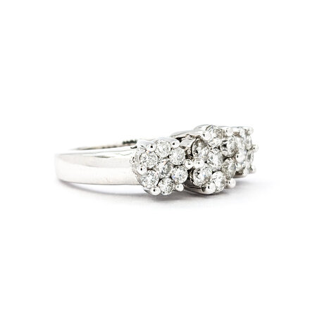 Ring Cocktail .86ctw Round Diamonds 14kw sz7 224060012