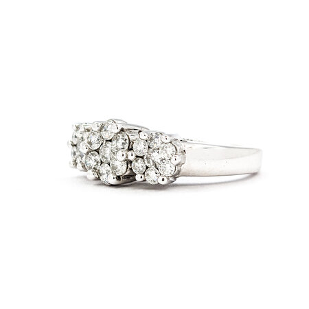 Ring Cocktail .86ctw Round Diamonds 14kw sz7 224060012