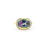  Ring .06ctw Round Diamonds 2.85ct Mystic Topaz 14ky sz7 224060196